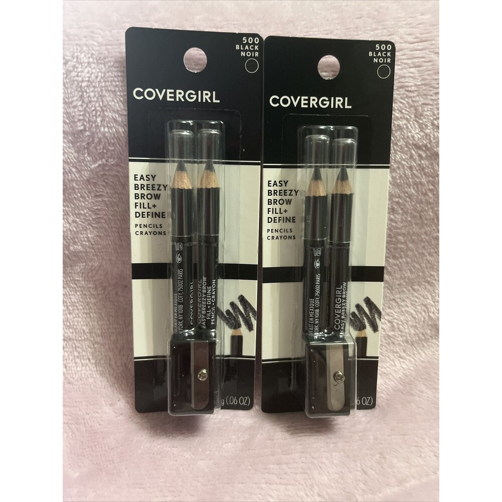 (B1) Lot of 2 CoverGirl Easy Breezy Brow Fill & Define Pencil - 500 Black